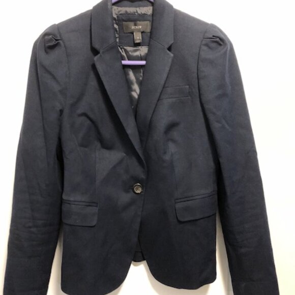 J Crew Cotton Blue Blazer - Picture 1 of 3